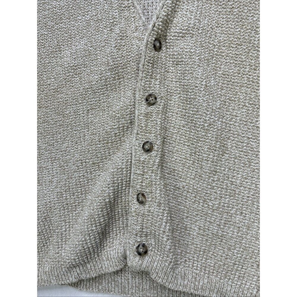 Vintage Eddie Bauer Sweater Vest Mens M Cardigan V Neck Chunky Knit Made in USA - Picture 3 of 7